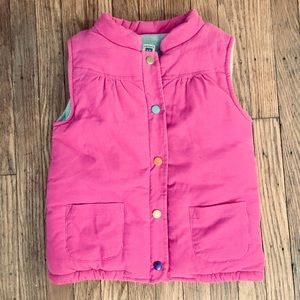 Girl’s Pink Corduroy Puffy Vest- Sz 6x